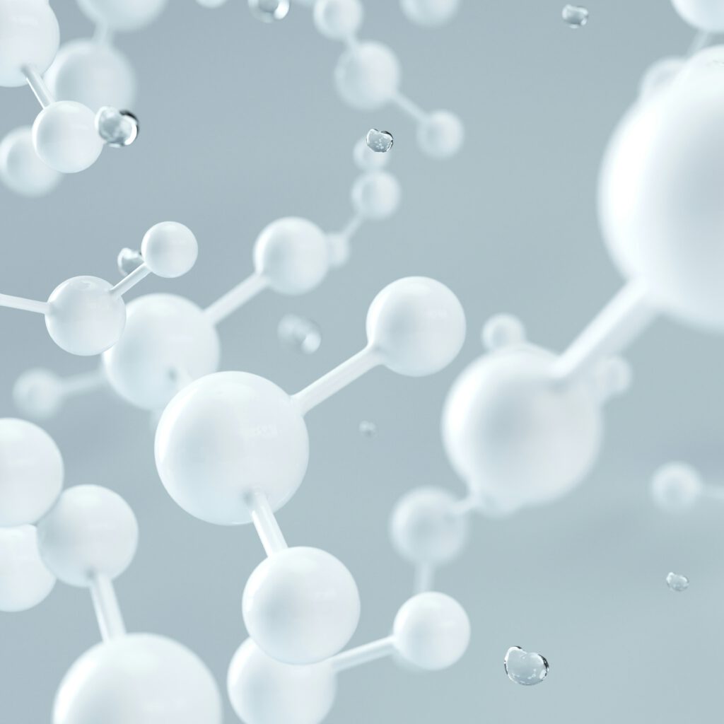 Abstract molecular structure background representing pharmaceutical research.