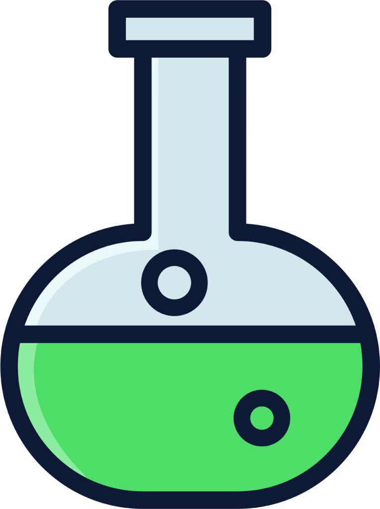 Laboratory flask containing liquid, representing pharmaceutical testing and chemical research.